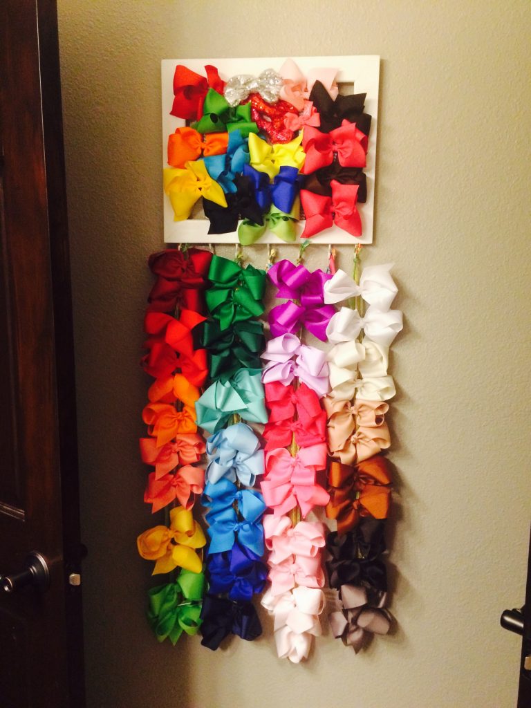 DIY Hair Bow Holder: This quick and easy afternoon project will give your girl a special, homemade way to display all of her favorite bows that she can easily pick from when getting dressed each day. Click here for a full list of sources and materials needed to get this project done in a jiffy. 