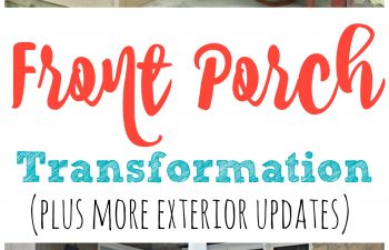 Painting Our Home Exterior: The Before and After Transformation - I painted all of the windows, door frames, gutters, and drain spouts that were low enough that I could hit while standing on a six-foot step ladder. We also painted the shutter, exterior doors, fence, and so much more. Click to see the full transformation!