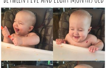 Introducing Baby Food: We started introducing Sadie to purees at five months + six days old. We started with bananas, apples, and sweet potatoes.