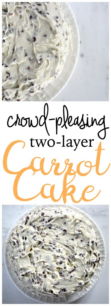 After making this two layer carrot cake one time, you'll never bake a different carrot cake again. This cake is rich, creamy, and perfect for all kinds of occasions and seasons (not just birthdays). The prep is easy with simple ingredients likely already in your house. Enjoy immensely!