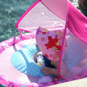 Sadie’s New “Ride”: Her SwimWays Baby Float