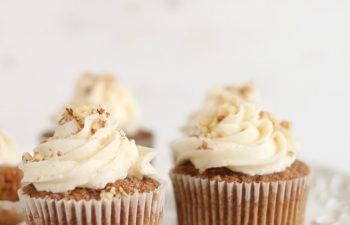 Carrot Cake Cupcakes Recipe with Homemade Buttercream Icing: Plan to double this recipe because your recipient are going to devour these carrot cake cupcakes! They're easy and fast to make and taste better than a bakery. The minced carrots give these cupcake incredible moisture that make them mouth-watering. Don't miss bringing these to your next event!