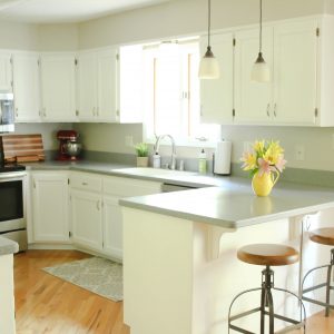 Chalk Painted Kitchen Cabinets Transformation: From Honey Oak to Bright White