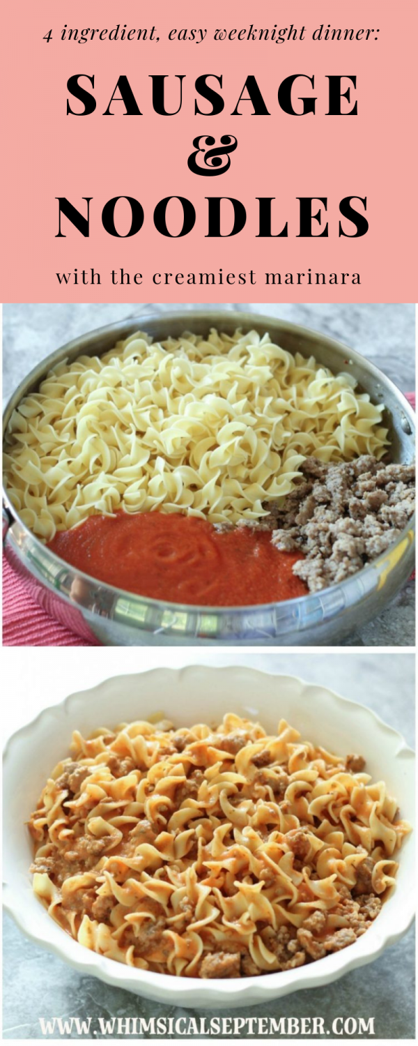 Sausage and Noodles with Creamy Marinara Dinner Recipe