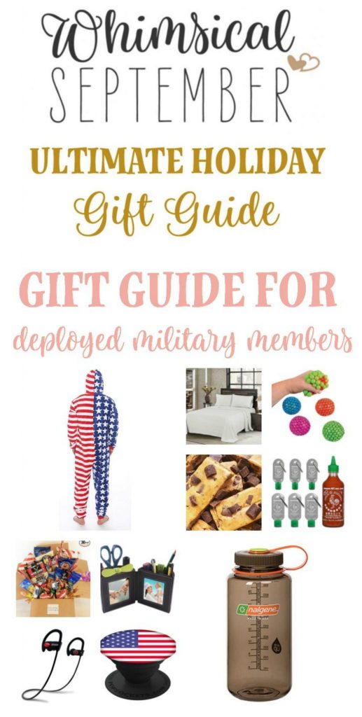 Gift ideas for deployed service members: Make the long distance seem a little less far with some thoughtful gifts this holiday season! From sweets to clothing to entertainment and so much more, you're sure to find something in your list to gift a service member this holiday season. 