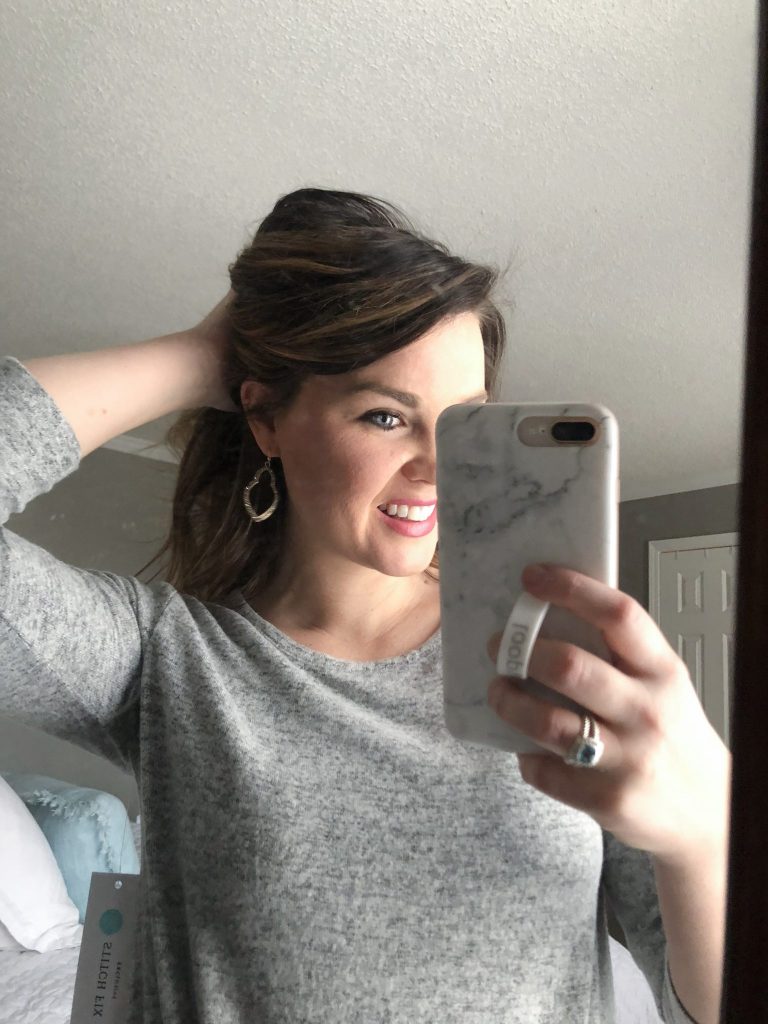 Whimsical September | Stitch Fix Review February 2018 | MARLYN SCHIFF Theresa Pave Open Shape Drop Earrings 