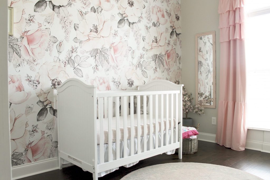 A Floral Pink and Gray Nursery for Jillian: The Reveal