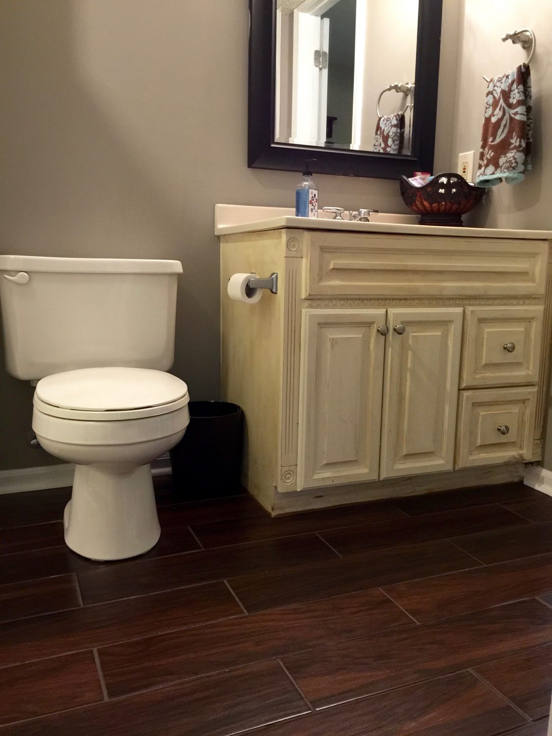 Guest Bathroom Flooring Tile That Looks Like Hardwood Whimsical September