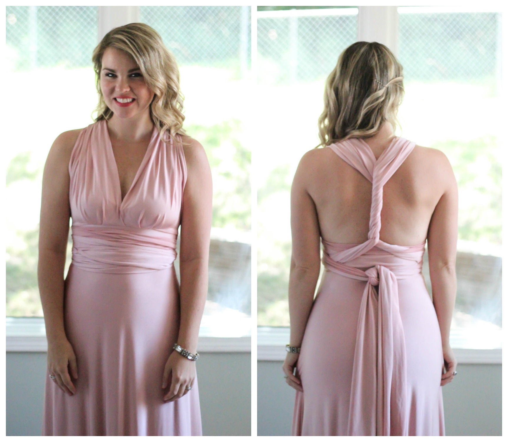 convertible bridesmaid dress how to tie